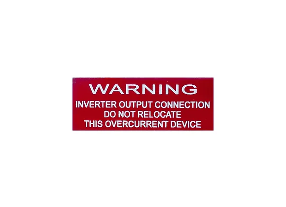 Warning placard